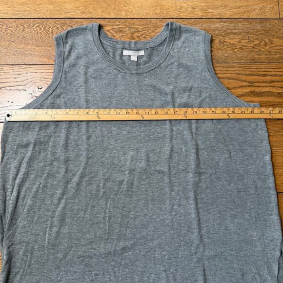 Woman Within Gray Sweater Vest 3X Work Academia Closet Staple Layer Pullover - Picture 6 of 7